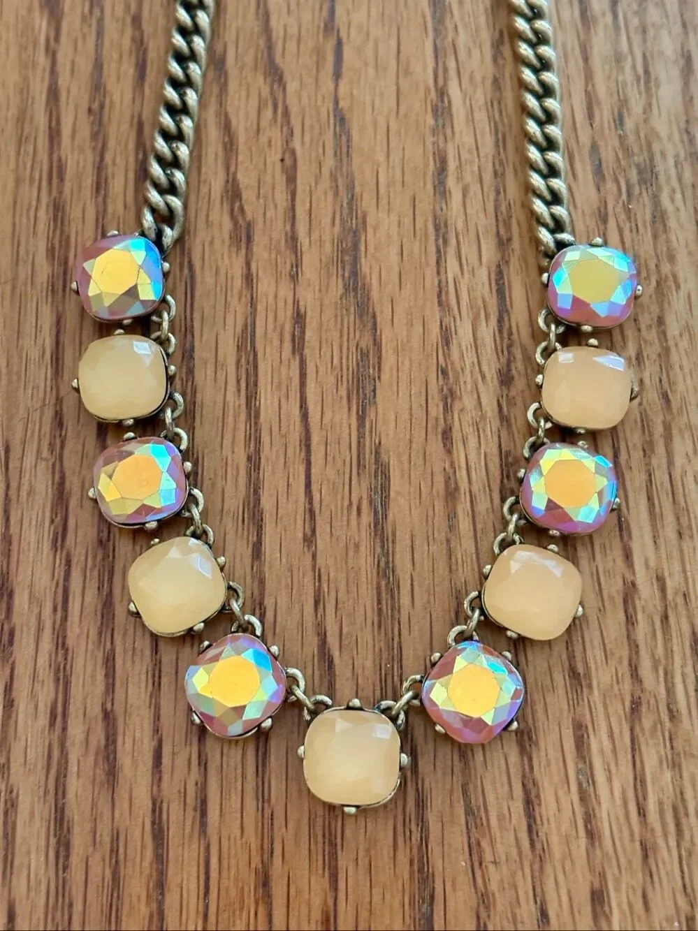 J.Crew | Chunky Iridescent Statement Necklace | 18” Adjustable